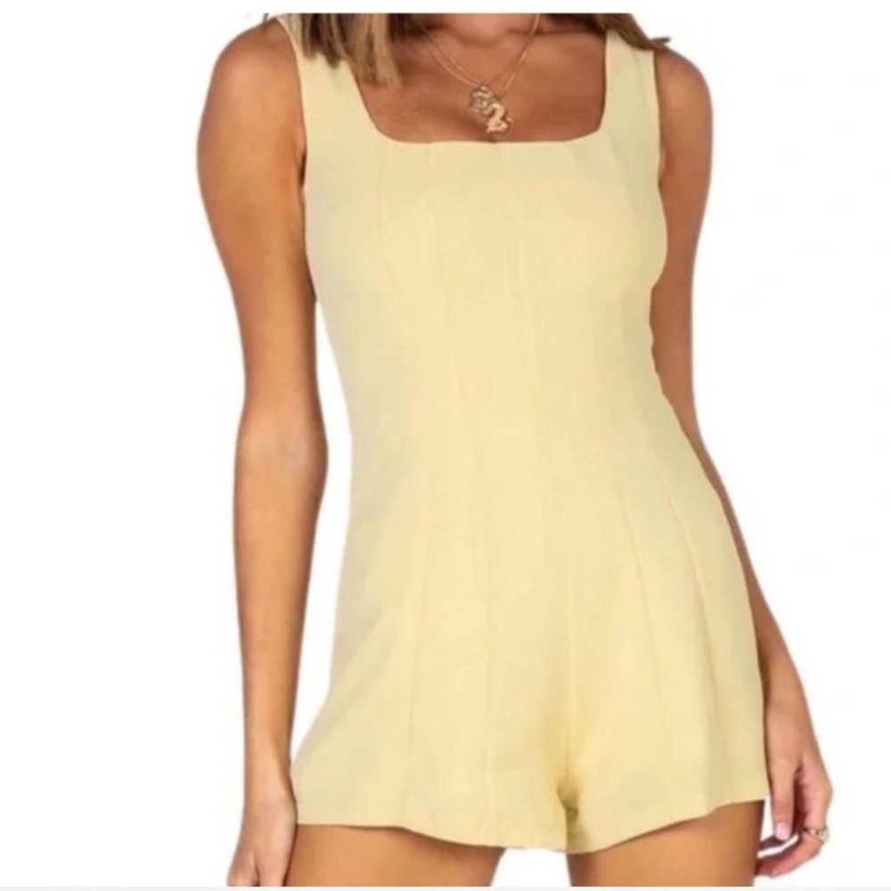 Princess Polly yellow romper